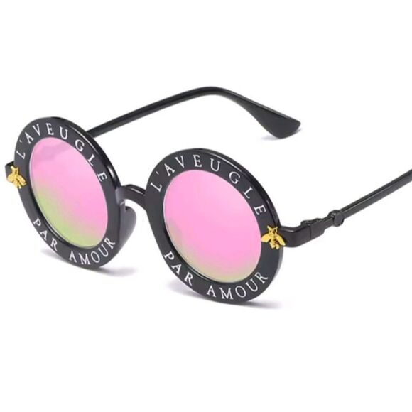 Ladies Bold Black And Pink Sunglasses main image 6